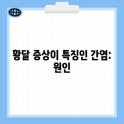 황달 증상이 특징인 간염: 원인