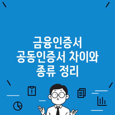 금융인증서 공동인증서 차이와 종류 정리