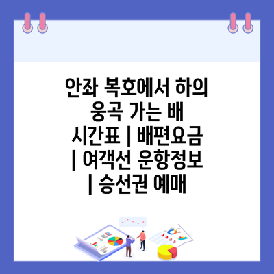 안좌 복호에서 하의 웅곡 가는 배 시간표 | 배편요금 | 여객선 운항정보 | 승선권 예매