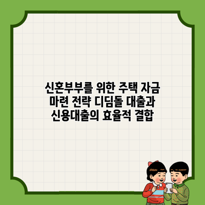 신혼부부를 위한 주택 자금 마련 전략 디딤돌 대출과 신용대출의 효율적 결합