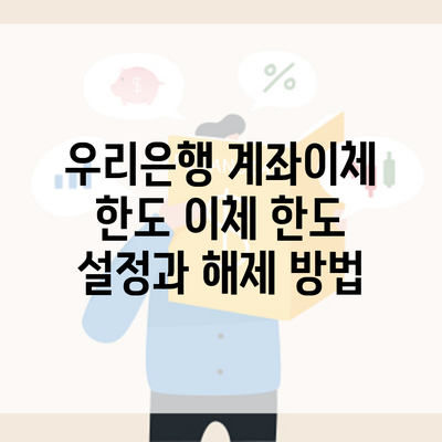 우리은행 계좌이체 한도 이체 한도 설정과 해제 방법