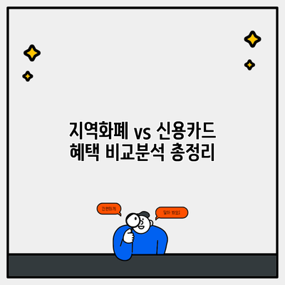 지역화폐 vs 신용카드 혜택 비교분석 총정리