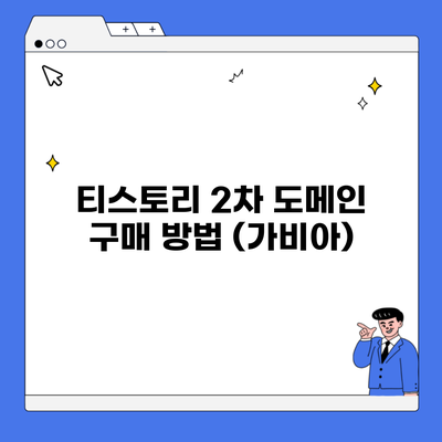 티스토리 2차 도메인 구매 방법 (가비아)