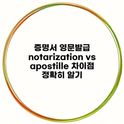 증명서 영문발급 notarization vs apostille 차이점 정확히 알기