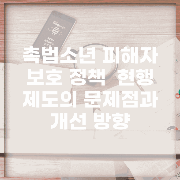 촉법소년 피해자 보호 정책 | 현행 제도의 문제점과 개선 방향