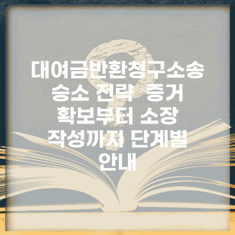 대여금반환청구소송 승소 전략 | 증거 확보부터 소장 작성까지 단계별 안내
