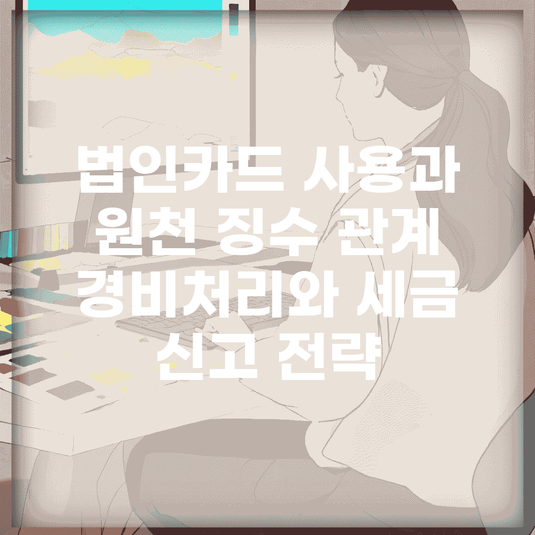 법인카드 사용과 원천 징수 관계 | 경비처리와 세금 신고 전략