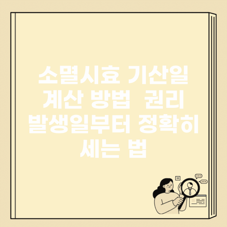 소멸시효 기산일 계산 방법 | 권리 발생일부터 정확히 세는 법