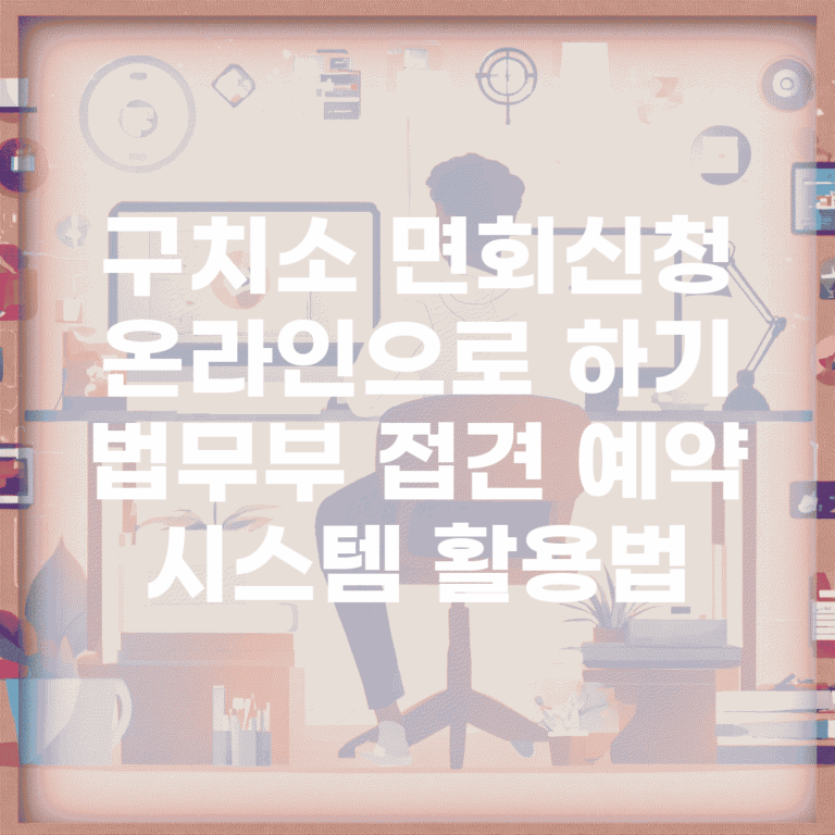 구치소 면회신청 온라인으로 하기 | 법무부 접견 예약 시스템 활용법