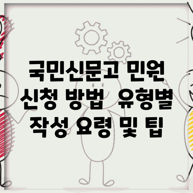 국민신문고 민원 신청 방법 | 유형별 작성 요령 및 팁