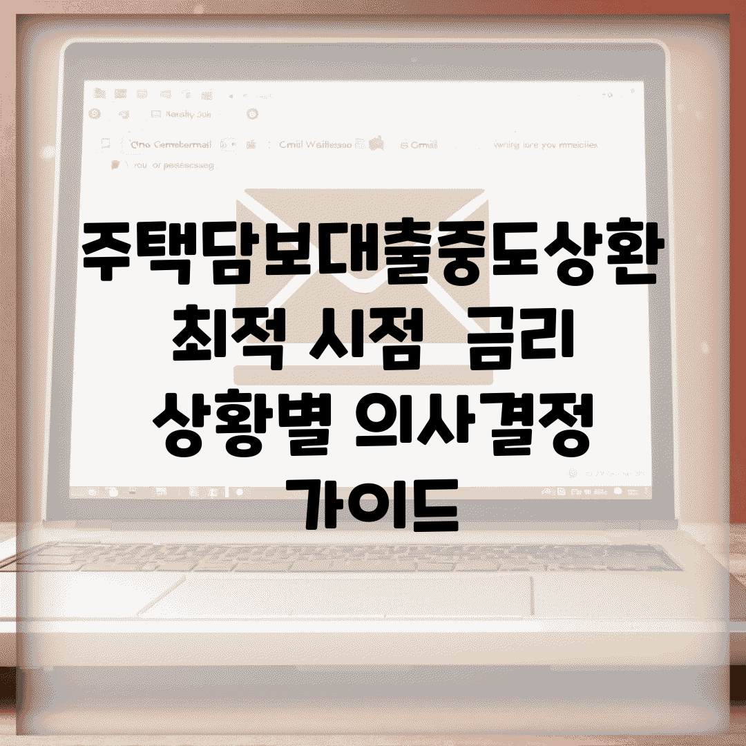 주택담보대출중도상환 최적 시점 | 금리 상황별 의사결정 가이드