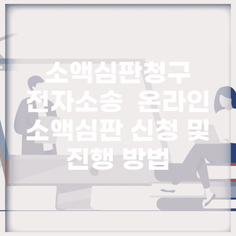 소액심판청구 전자소송 | 온라인 소액심판 신청 및 진행 방법