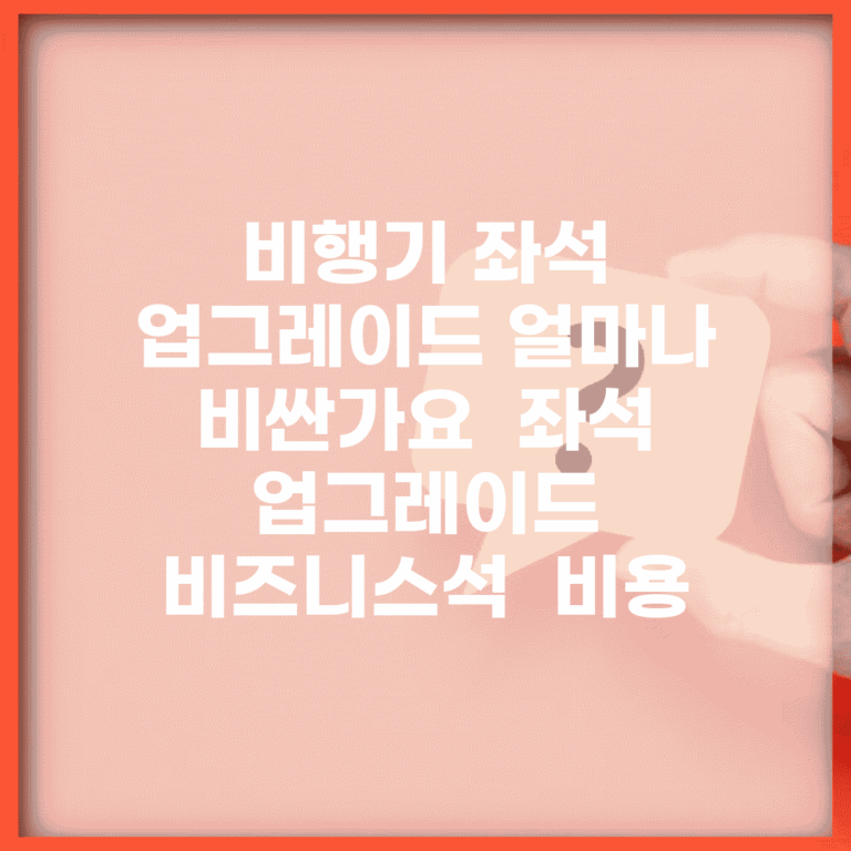 비행기 좌석 업그레이드 얼마나 비싼가요 | 좌석 업그레이드 | 비즈니스석 | 비용
