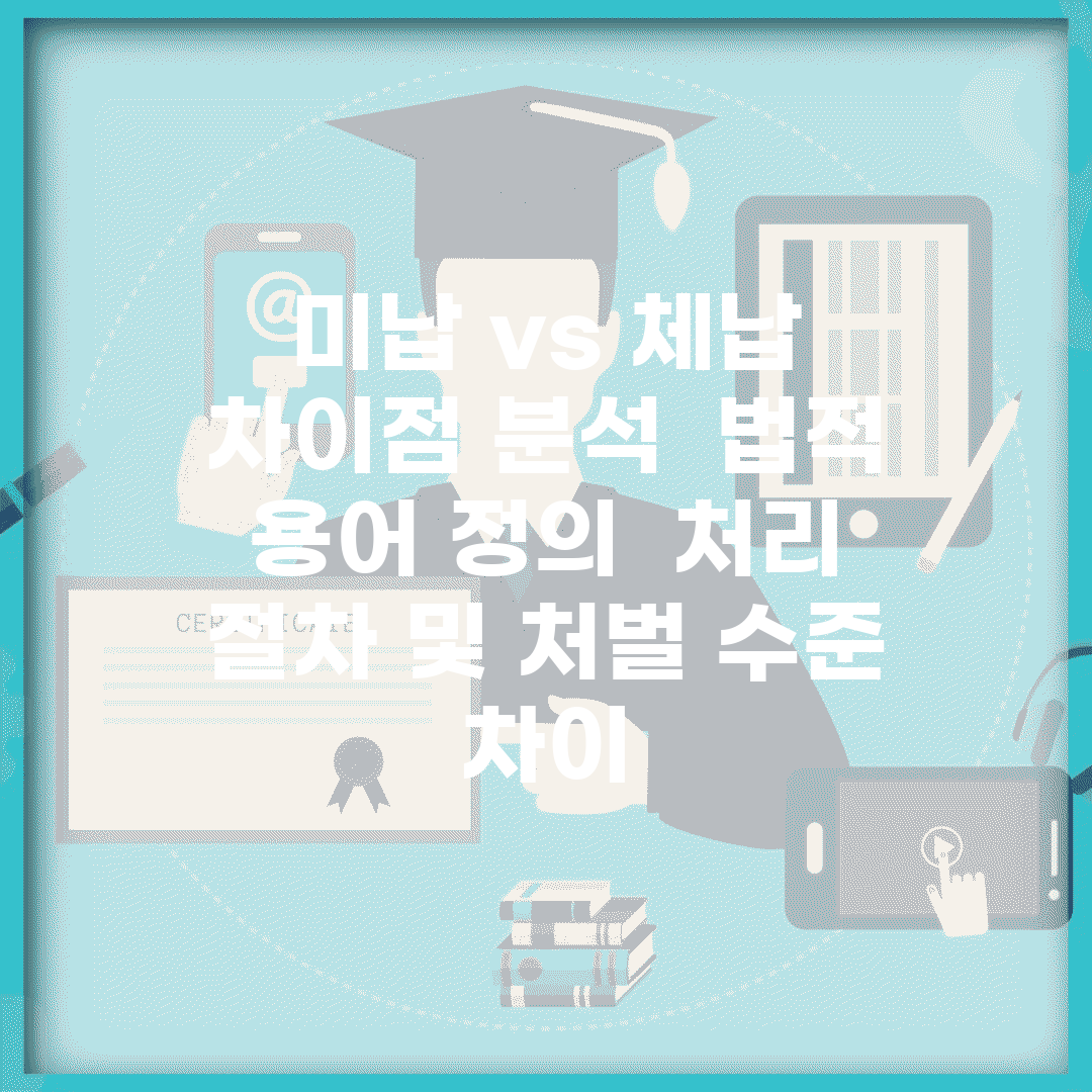 미납 vs 체납 차이점 분석 | 법적 용어 정의 | 처리 절차 및 처벌 수준 차이