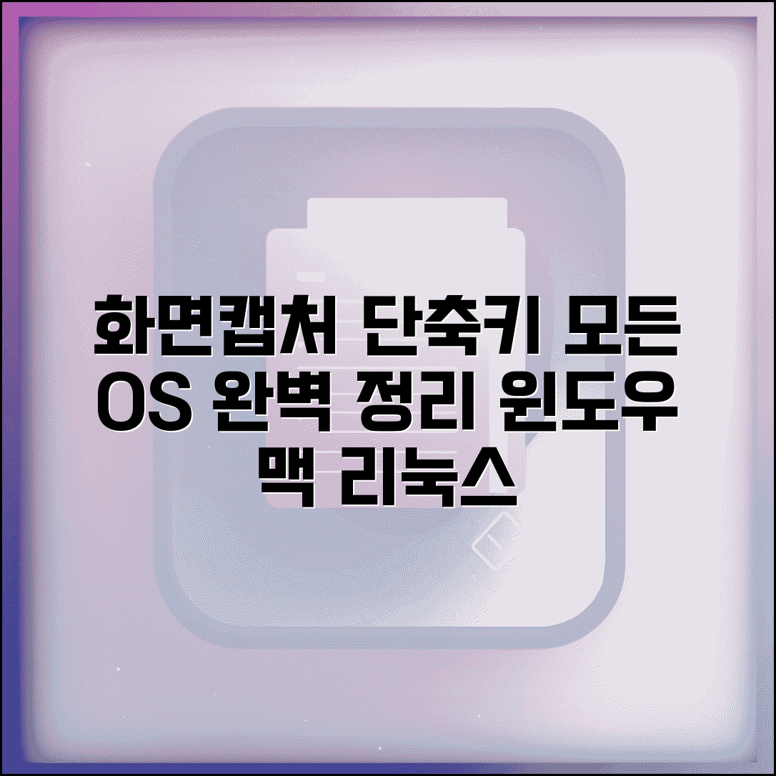 화면캡처 단축키 모든 운영체제 | 윈도우 맥 리눅스 스크린샷 방법