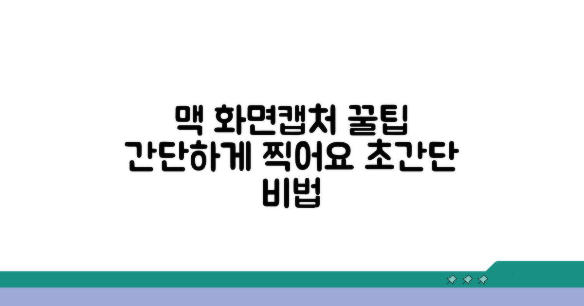 맥 화면캡처, 간단히 찍는 비법