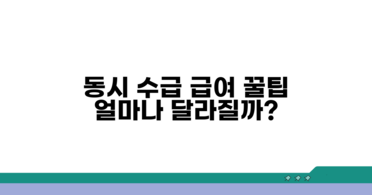 동시 수급 시 지급되는 급여의 차이