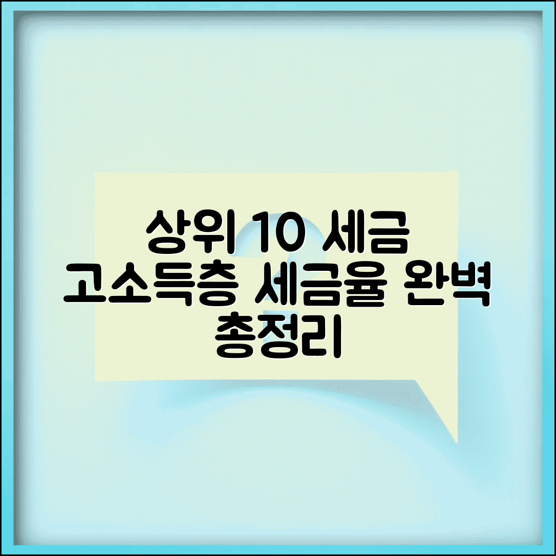 상위 10% 세금 부담 | 고소득층 세금 부담률 완벽정리