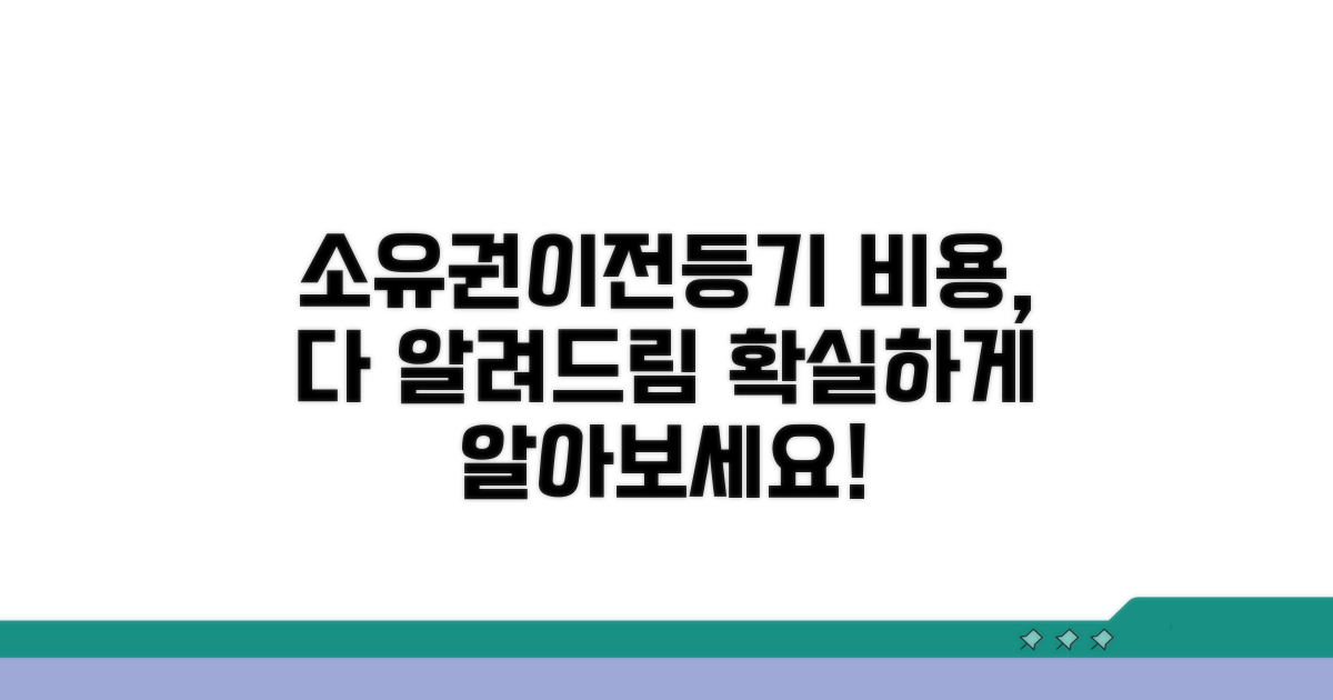 소유권이전등기, 비용이 궁금하다면