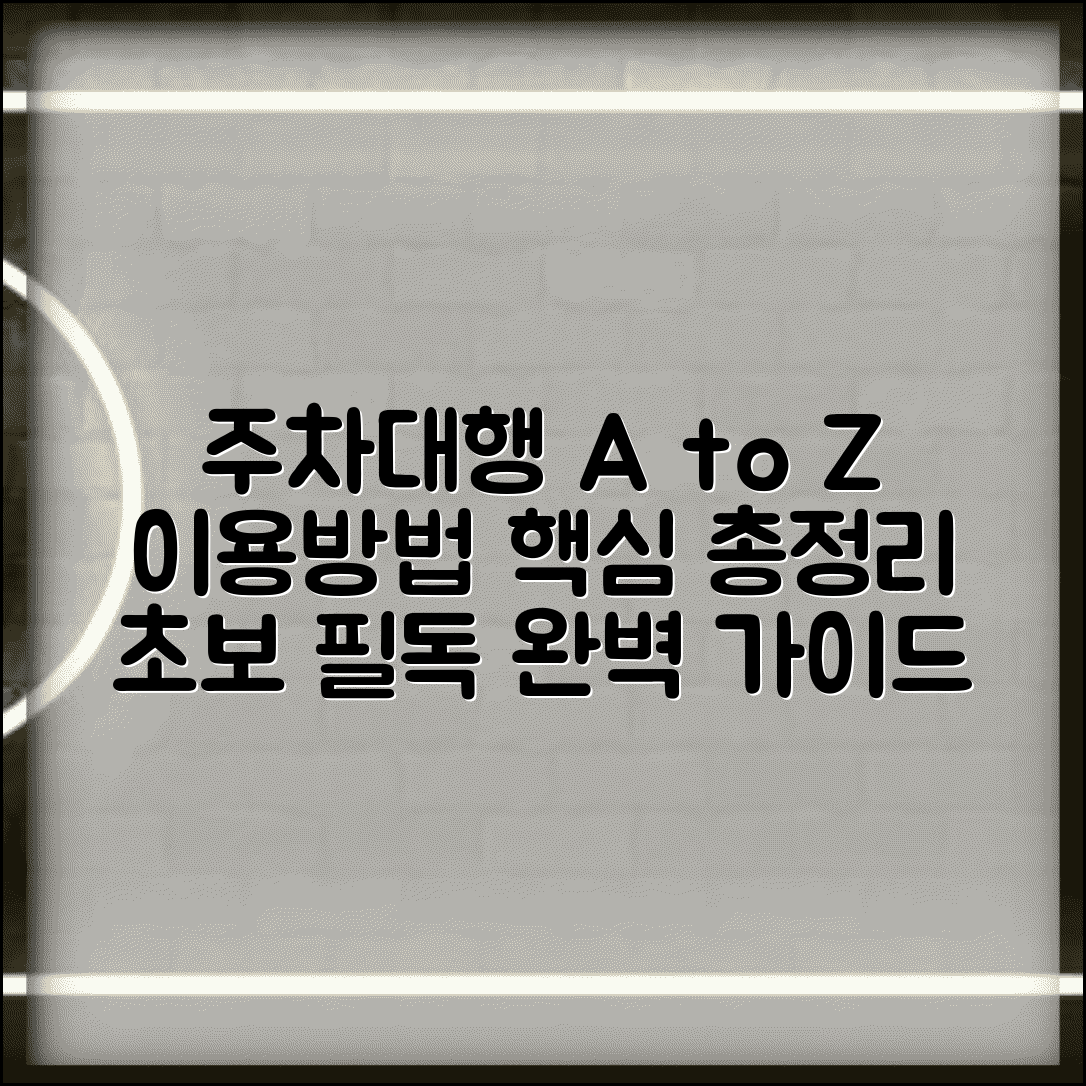 주차대행 뜻 의미 서비스 내용 | 주차대행 업체 이용 방법 기본 가이드