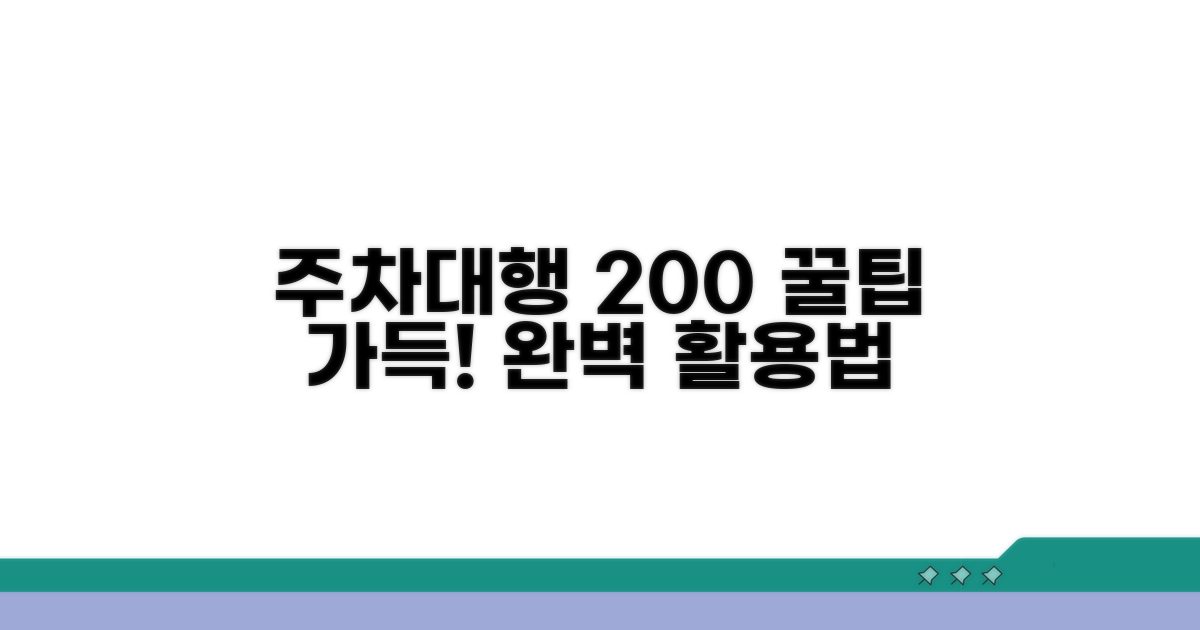 주차대행 200% 활용 꿀팁