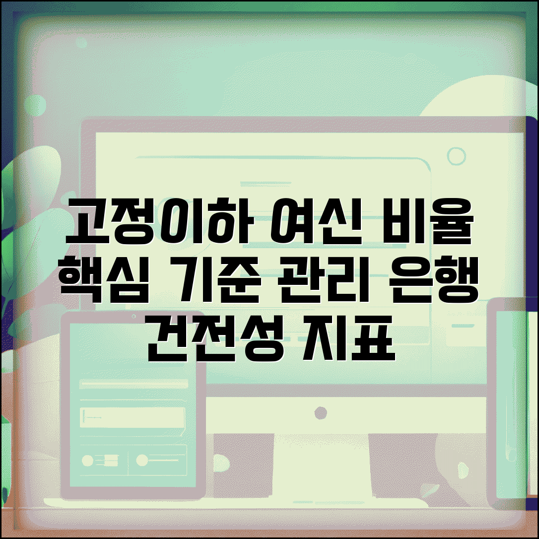 고정이하여신비율 계산 기준 관리 | 은행 여신건전성 고정이하여신비율
