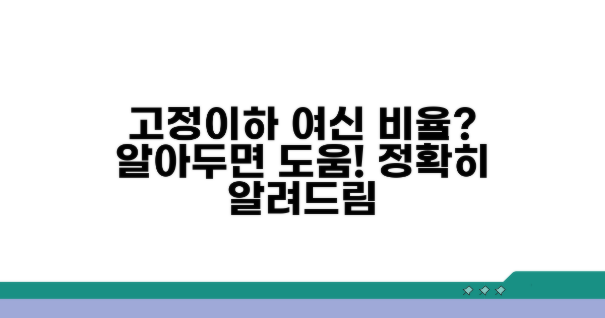 고정이하여신비율이란 무엇일까?