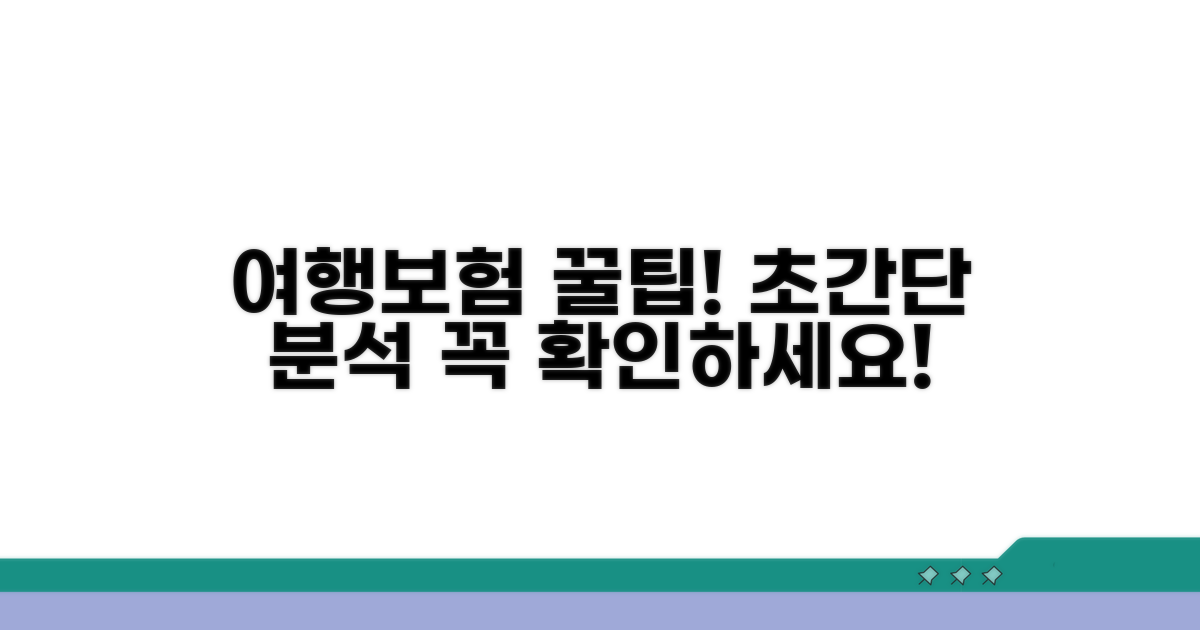 단기 여행자보험 완전 분석