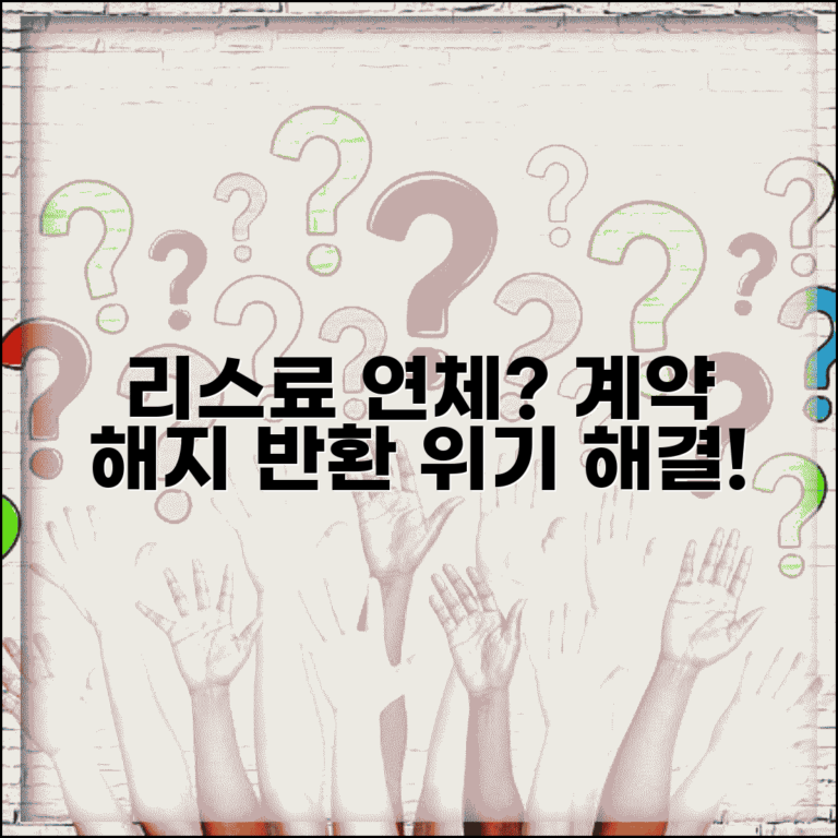 리스료 연체 계약해지 | 자동차 리스료 연체시 계약해지와 차량 반환