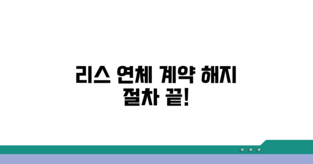 리스료 연체 계약해지 절차