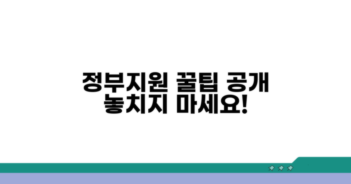 정부 지원 제도와 활용 팁