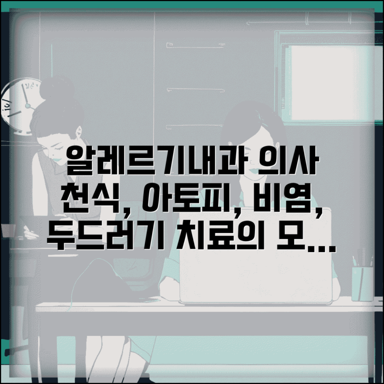 알레르기내과 의사 | 천식 아토피 치료 | 알레르기 비염 두드러기