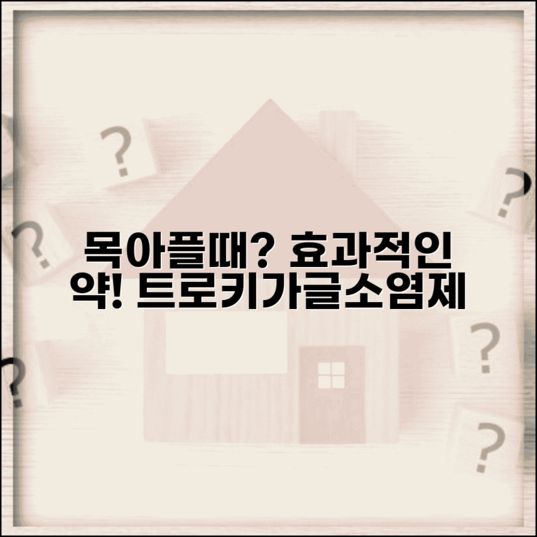 목아플때 약 효과적 선택 | 인후통 완화하는 트로키 가글액 소염제 적절한 사용법