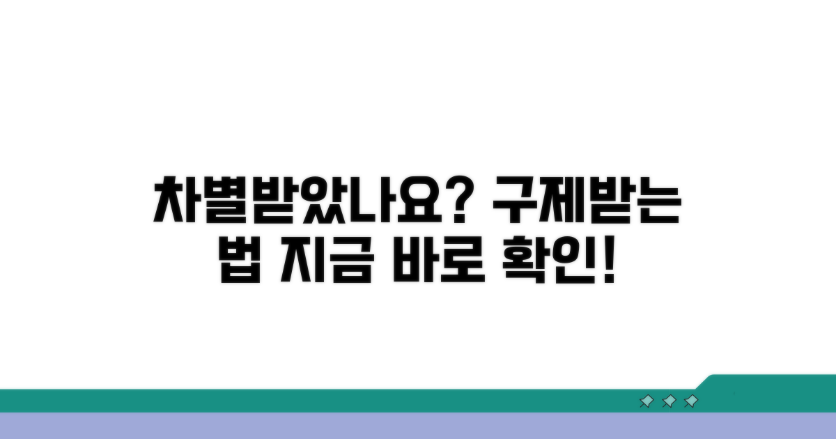 차별 시 구제 절차 및 방법
