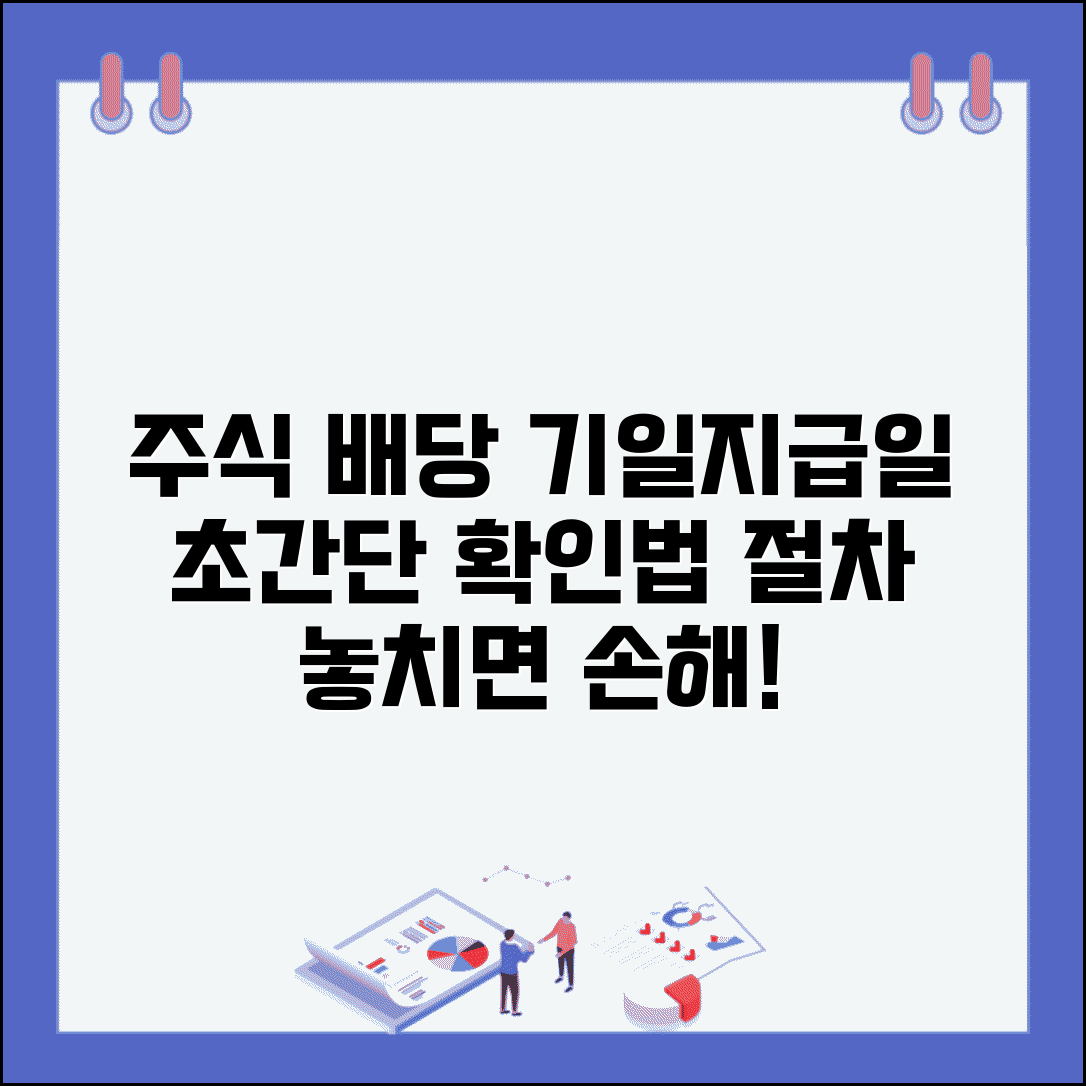 주식 배당기일 확인 | 주식 배당금 지급일 및 절차