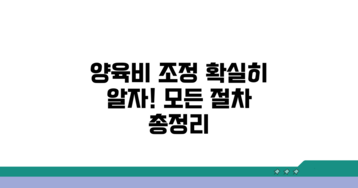양육비 조정 절차 완벽 이해