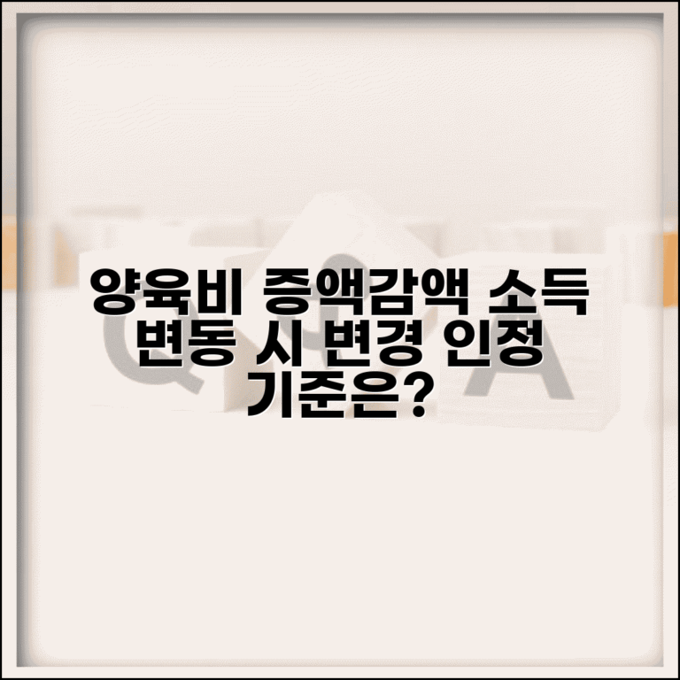 양육비 증액 감액 신청 | 소득 변화에 따른 양육비 변경 신청과 인정 기준