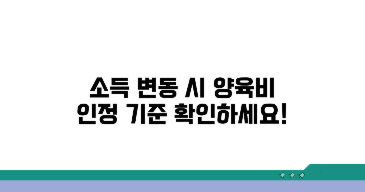 소득 변화 시 양육비 인정 기준은?