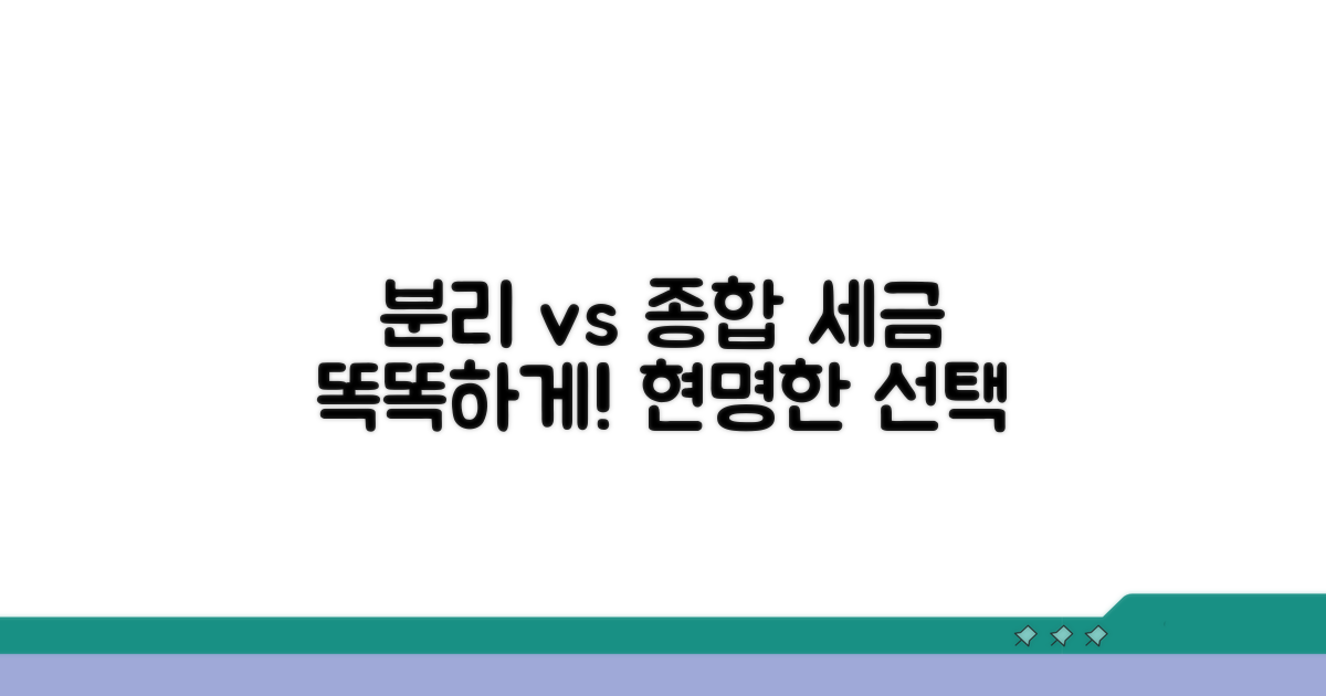 분리과세 vs 종합과세, 현명한 선택