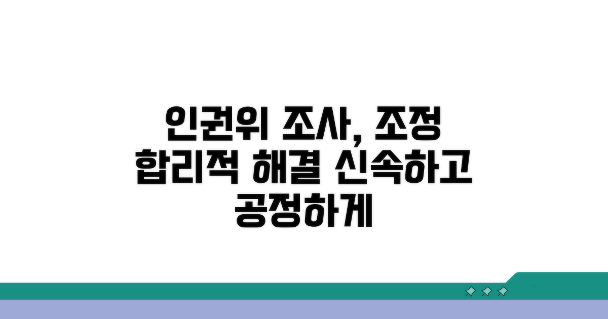 인권위 조사 및 조정 과정