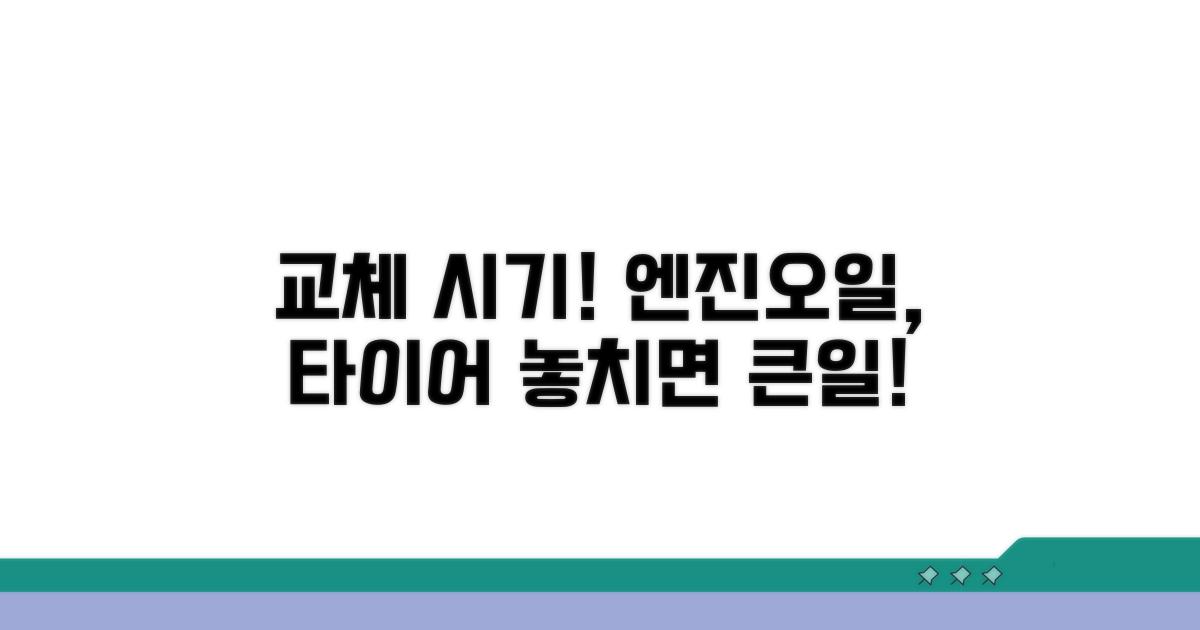 엔진오일, 타이어 등 교체 시기