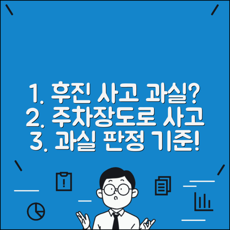 후진 중 사고 과실비율 | 주차장 후진 사고와 도로 후진시 과실 판정 기준
