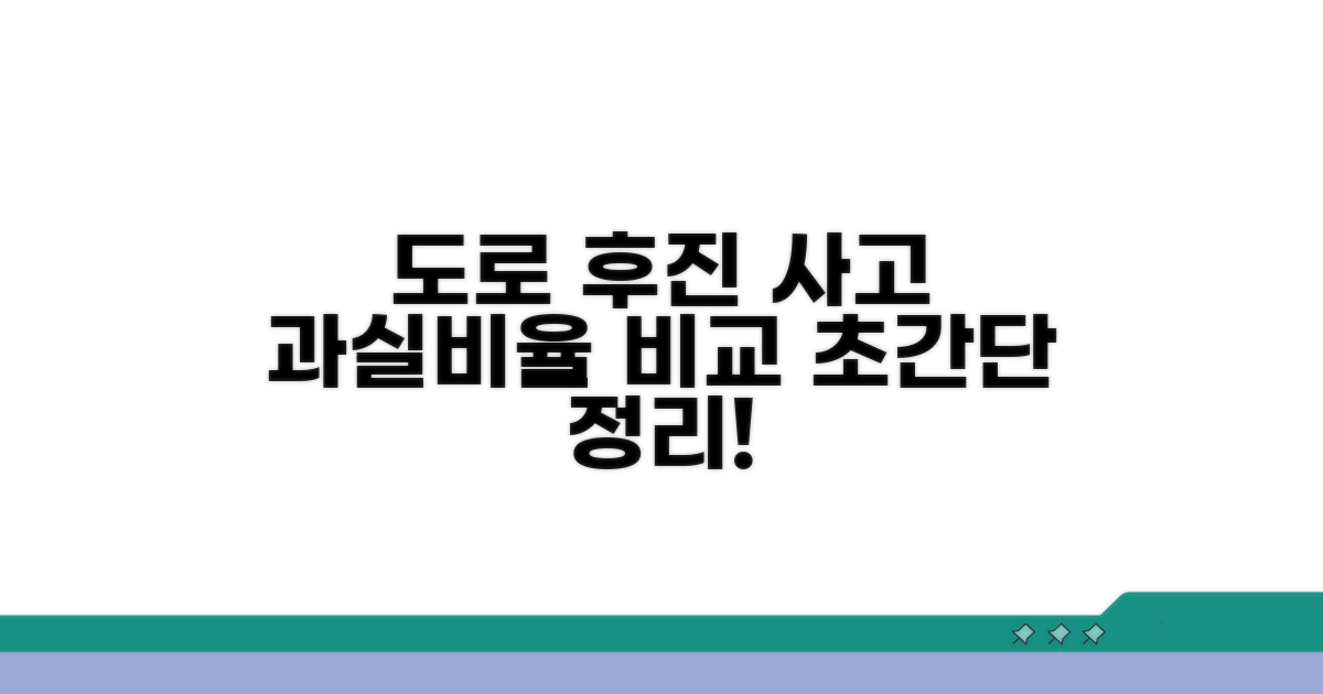 도로 후진 사고 과실비율 비교