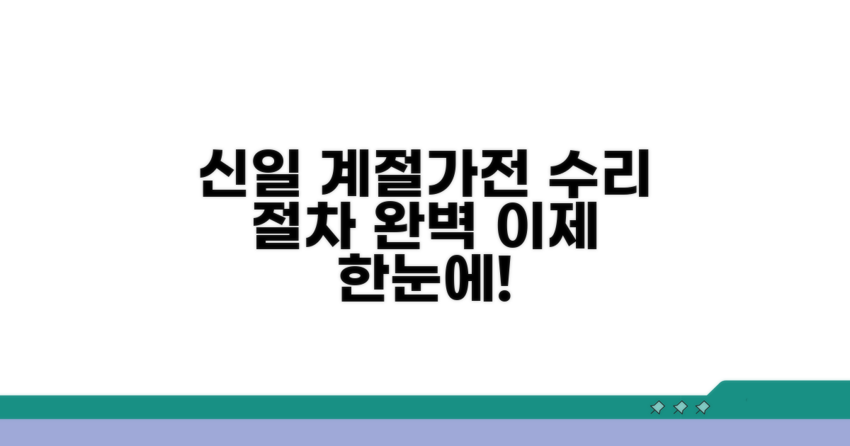 신일 가전 계절가전 수리 절차 완벽 정리