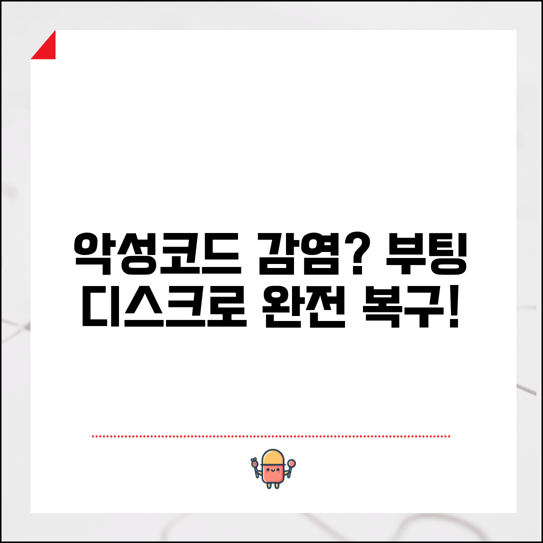 바이러스 감염 디스크 치료 | 악성코드로 인한 포맷 차단 문제 백신 부팅 디스크로 완전 제거