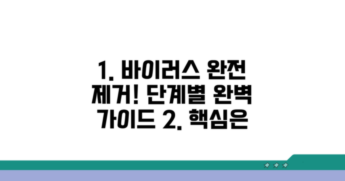바이러스 완전 제거 단계별 가이드