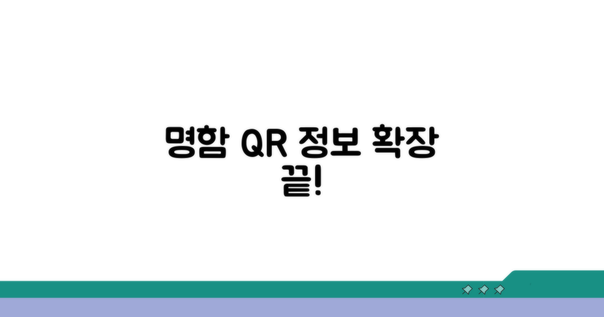 명함 QR, 명함 한 장으로 정보 확장