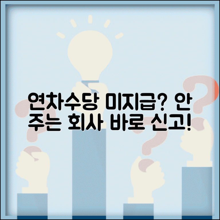 연차수당 미지급 신고방법 | 연차수당 안주는 회사 대응법 완벽가이드