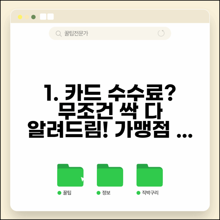 신용카드 수수료율 가맹점 부담 | 신용카드 수수료 구조 완벽 이해