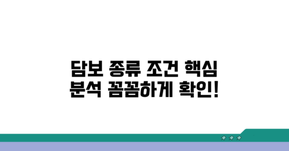 담보 종류와 조건 상세 분석